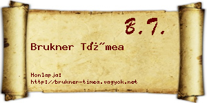 Brukner Tímea névjegykártya